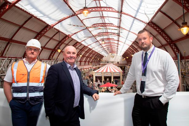 Phil Southern (Esh Build) Coun Ged Bell and Paul Watson (NCC) (Image: (c) stevebrockphotography.co.uk Tel:07932948245)