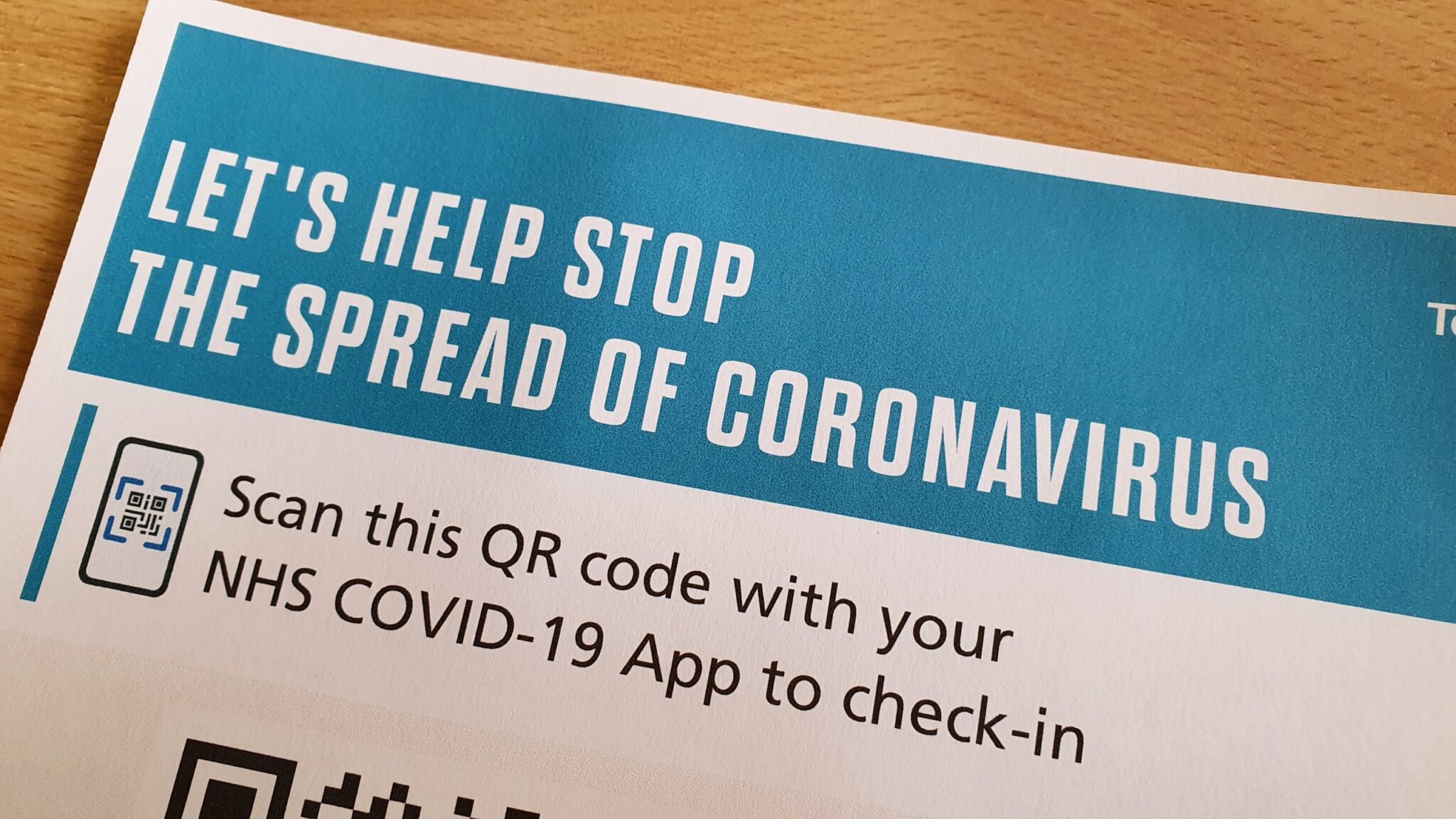 New QR Code Check-In System & Poster for NHS COVID-19 app - NABMA